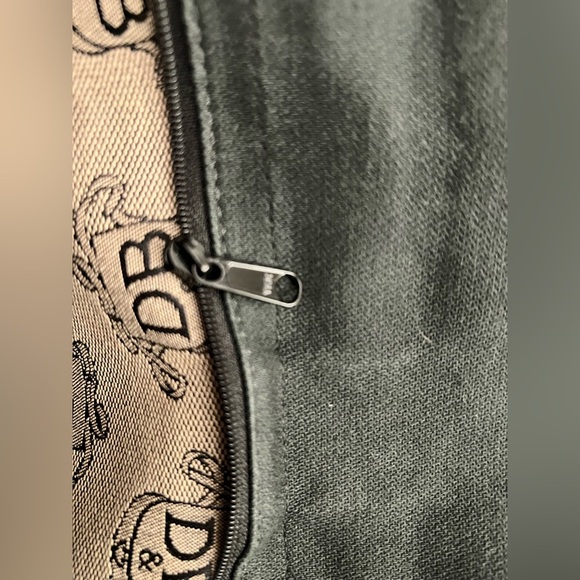 Vintage Y2K Dooney & Bourke Black and Gray Monogram Shoulder Bag - Picture 9 of 9